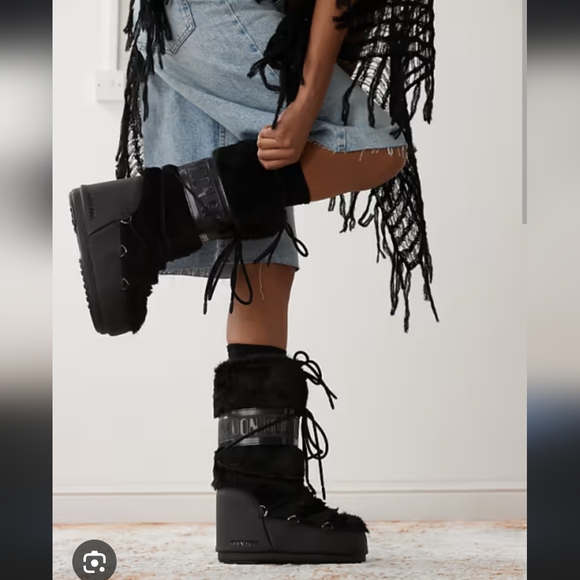 Moon Boot Faux Fur Icon Boots Moon Boots Fur Icon Boots Black - Picture 9 of 16